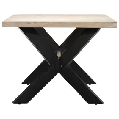 vidaXL Dining Table 140x70x75 cm Solid Bleached Mango Wood