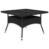vidaXL 9 Piece Garden Dining Set Poly Rattan and Glass Black