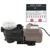 vidaXL Pool Pump with Timer Black 0,25 HP 8000 L/h