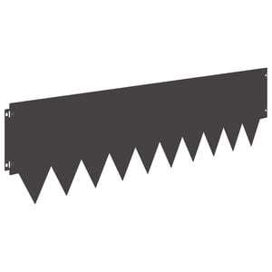 vidaXL Lawn Edging 10 pcs 103 x 30 cm Steel Black