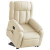 vidaXL Electric Stand up Massage Recliner Chair Cream Fabric