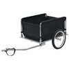 vidaXL Bike Trailer Black and Yellow 65 kg