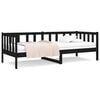 vidaXL Day Bed | Black | Solid pinewood | 90x190 cm | Day Bed | Rectangular
