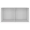 vidaXL Vinyl Storage Box White 71x34x36 cm Engineered Wood