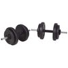 vidaXL Weight Bench with Weight Rack, Barbell and Dumbbell Set 120 kg