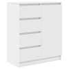 vidaXL Sideboard with Drawers White 71x35x84 cm Engineered Wood