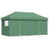 vidaXL Party Tent Green with Blue Frame Oxford Fabric