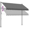 vidaXL Retractable Awning Anthracite 300x150 cm Fabric and Steel