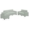 vidaXL Sofa Set 3 pcs Light Grey Velvet