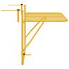 vidaXL Hanging Balcony Table Folding Mustard 60 x 39 x 65 cm Steel