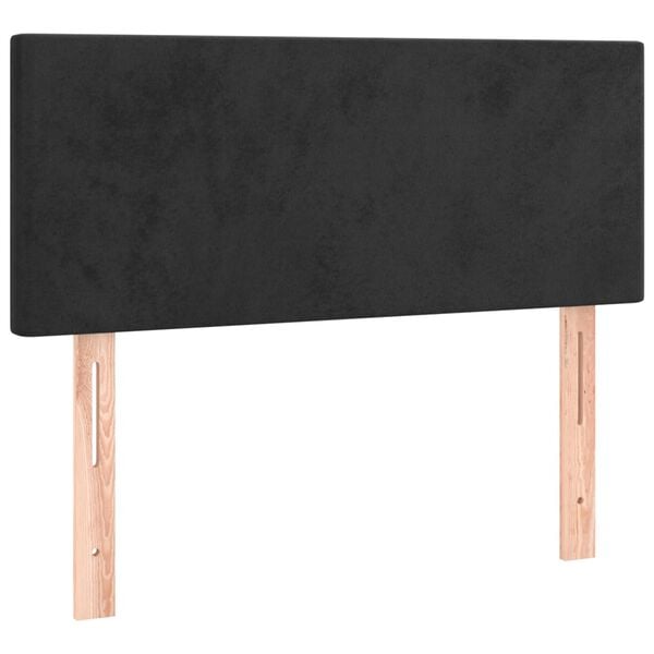 vidaXL LED Headboard Black 100 cm Velvet