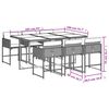 vidaXL 7 Piece Garden Dining Set with Cushions Mix Beige Poly Rattan