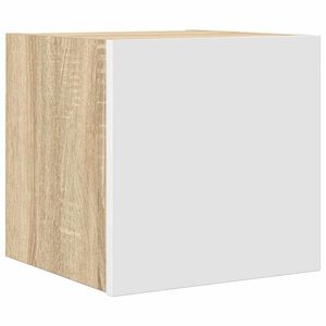 vidaXL TV Cabinet | White and Sonoma Oak | Engineered wood | Small