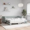 vidaXL Daybed with Trundle without Mattress Light Grey 90x190 cm