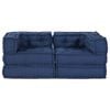 vidaXL Modular Sofa 2 pcs Indigo 140 x 70 x 56 cm Fabric