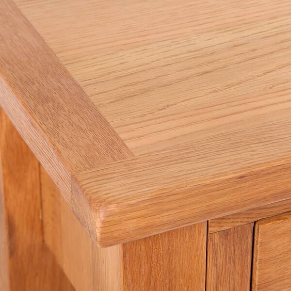 vidaXL Console Table with 2 Drawers 83x30x73 cm Solid Oak Wood