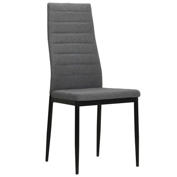 vidaXL Dining Chairs 6 pcs Light Grey Fabric