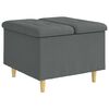vidaXL Ottoman with Storage Dark Grey 60 x 60 x 45 cm Fabric