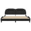 vidaXL Bed Frame "Viana" without Mattress Black 180x200 cm King Faux Leather
