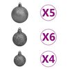 vidaXL Artificial Pre-lit Christmas Tree with Ball Set Green 180 cm PVC