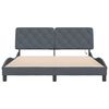 vidaXL Bed Frame with LED without Mattress Dark Grey 152x203 cm Queen Velvet