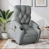 vidaXL Electric Stand up Massage Recliner Chair Light Grey Fabric