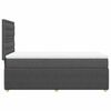 vidaXL Box Spring Bed with Mattress Dark Grey King Single Fabric