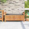 vidaXL Garden Storage Bench with Cushion 126 cm Solid Wood Acacia