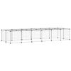 vidaXL 28-Panel Pet Cage with Door Black 35x35 cm Steel
