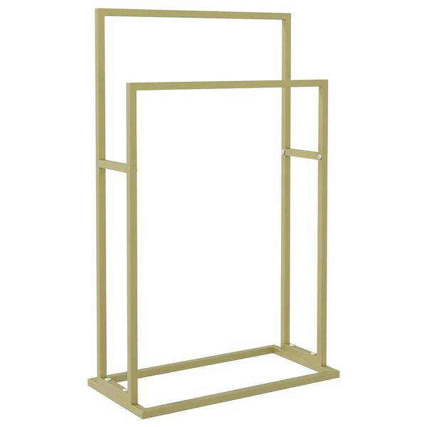 vidaXL Freestanding Towel Rack Gold 48x24x78.5 cm Iron