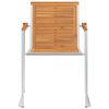 vidaXL Garden Chairs with Cushions 2 pcs Solid Acacia Wood and Steel