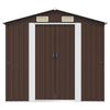 vidaXL Garden Storage Shed Brown 204x132x186 cm Steel