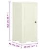 vidaXL Plastic Cabinet 40x43x85.5 cm Wood Design Vanilla Ice