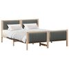 vidaXL Bed frame Brown and dark grey 150 x 200 cm Solid pine wood