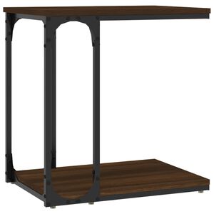vidaXL Side Table Brown Oak 50x35x52 cm Engineered Wood