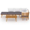 vidaXL 6 Piece Garden Lounge Set with Cushions Solid Wood Acacia