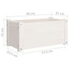 vidaXL Garden Planter White 60x31x31 cm Solid Pinewood