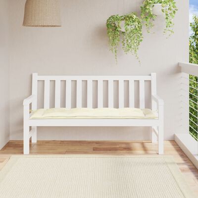 vidaXL Garden Bench Cushion Cream White 150x50x7 cm Oxford Fabric