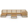vidaXL 8 Piece Garden Lounge Set Honey Brown Solid Pinewood