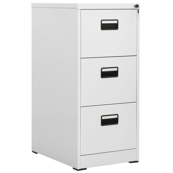 vidaXL Filing Cabinet Light Grey 46x62x102.5 cm Steel