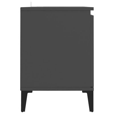 vidaXL TV Cabinet with Metal Legs Grey 103.5x35x50 cm