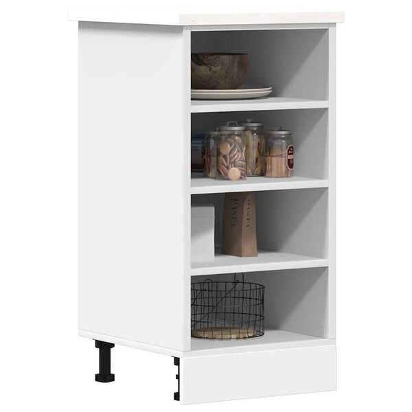 vidaXL Bottom Cabinet Riga White 40x44.5x81.5 cm Engineered Wood