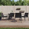 vidaXL Garden Chairs with Cushions 4 pcs Black 56.5x57x83 cm Poly Rattan