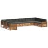 vidaXL Sofa Sets 6 pcs Natural and Anthracite Solid Acacia Wood