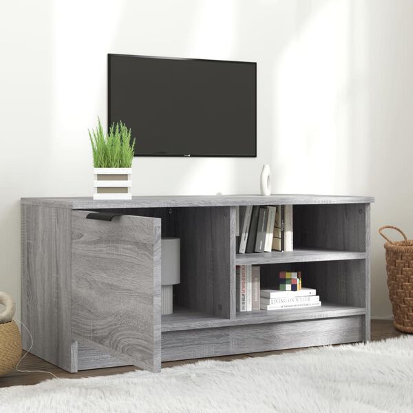 vidaXL TV Cabinet Grey Sonoma 80x35x36.5 cm Engineered Wood