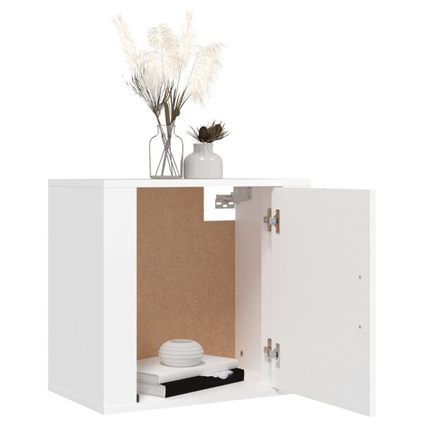 vidaXL Wall-mounted Bedside Cabinet White 50x30x47 cm