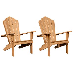 vidaXL Garden Adirondack Chairs 2 pcs Brown 77 x 78 x 95 cm