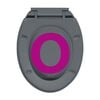 vidaXL Soft-Close Toilet Seat Quick Release Grey Oval