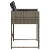 vidaXL Garden Chairs with Cushions 4 pcs Grey Poly Rattan