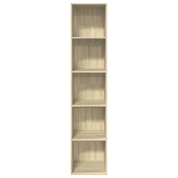 vidaXL Bookcase Sonoma Oak 40x30x189 cm Engineered Wood